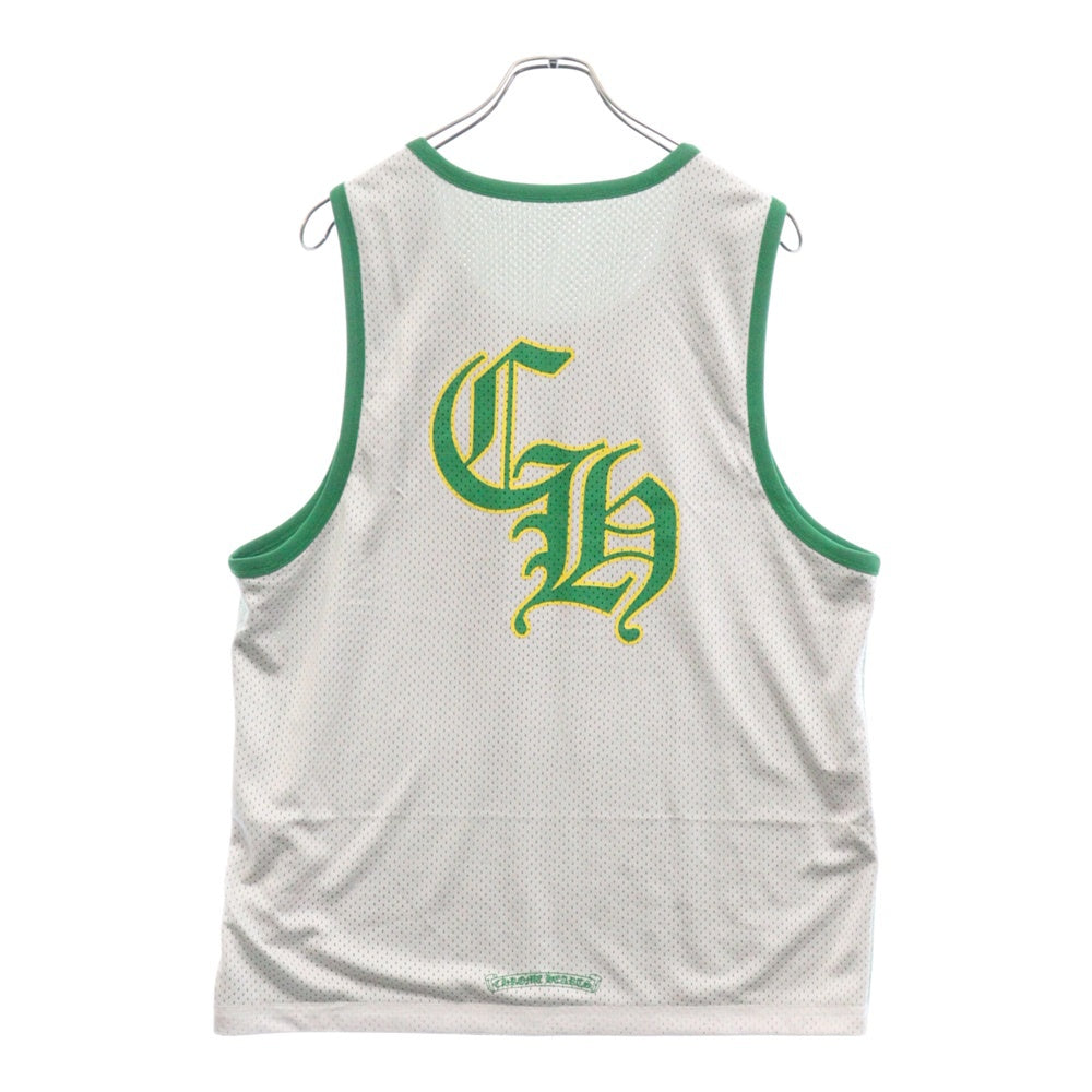 CHROME HEARTS(クロムハーツ) MESH WARM UP JERSEY リバーシブル CHロゴプリント メッシュタンクトップ ノースリーブ グリーン