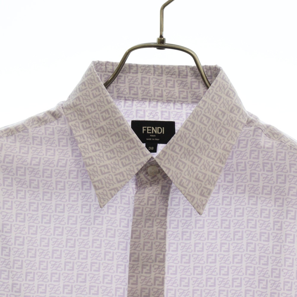 FENDI(フェンディ) FF logo printed silk Shirts FFロゴ 半袖シャツ 12CPF-21-4423 ピンク
