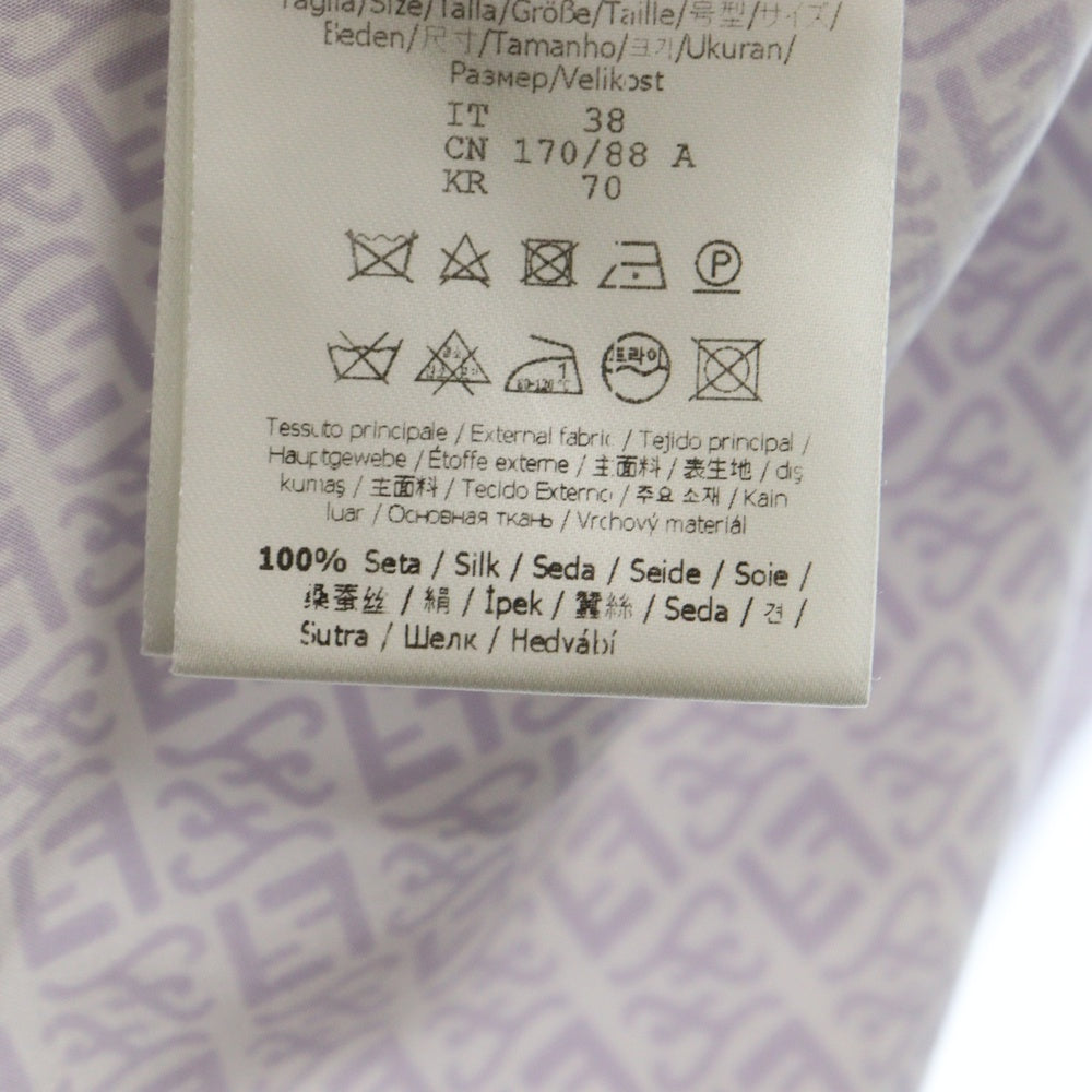 FENDI(フェンディ) FF logo printed silk Shirts FFロゴ 半袖シャツ 12CPF-21-4423 ピンク