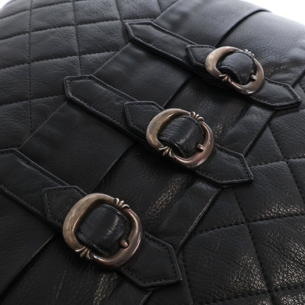 CHROME HEARTS(クロムハーツ) ガンスリンガー装飾キルティングレザークッション ブラック