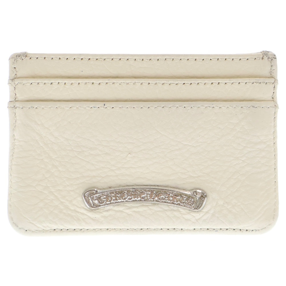 CHROME HEARTS(クロムハーツ) DOUBLE SIDE ダブルサイド ダガー装飾レザーカードケース ホワイト