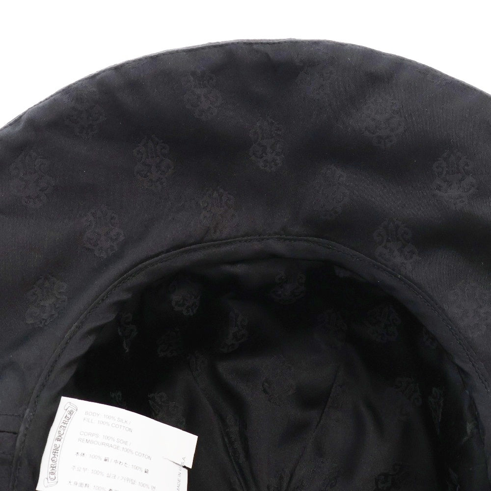 CHROME HEARTS(クロムハーツ) SILK HAT CROSS BALL クロスボールダガーシルクバケットハット ブラック
