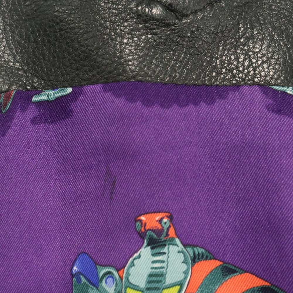 CHROME HEARTS(クロムハーツ) OVERALL クロスボールボタンレザーオーバーオール 裏地エルメス ブラック