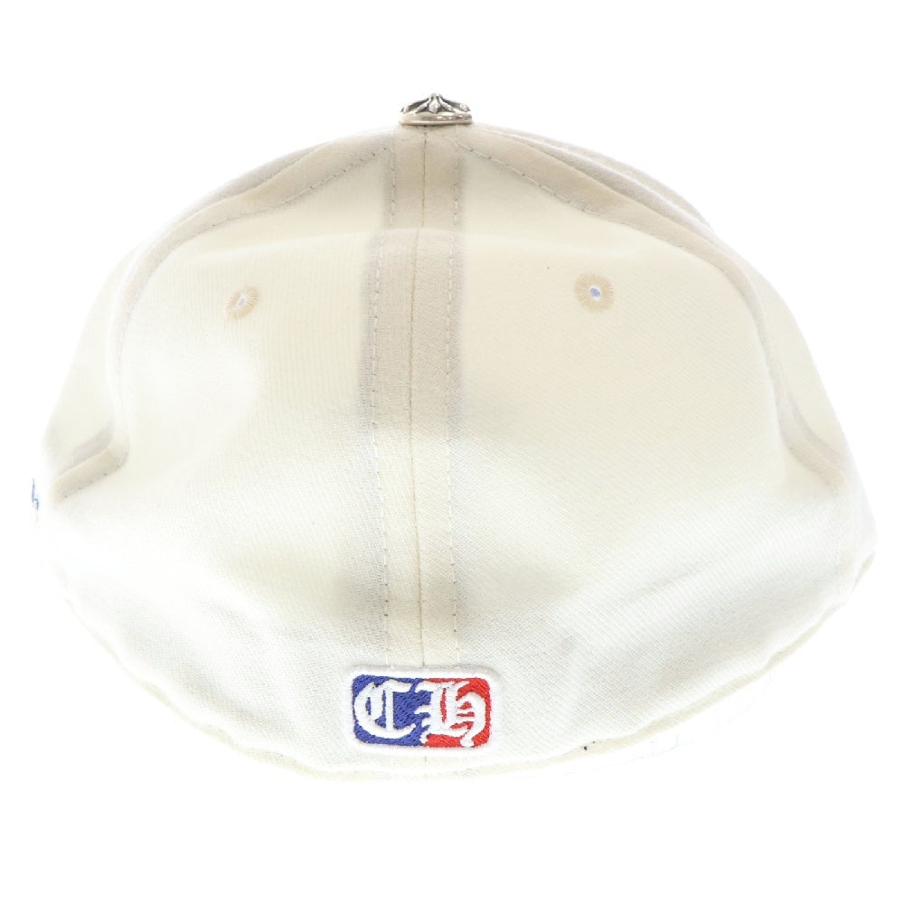 CHROME HEARTS(クロムハーツ) CH HAT ハートロゴ刺繍ベースボールキャップ帽子 ホワイト/レッド