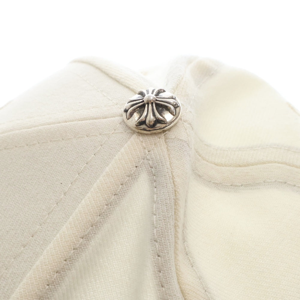 CHROME HEARTS(クロムハーツ) CH HAT ハートロゴ刺繍ベースボールキャップ帽子 ホワイト/レッド
