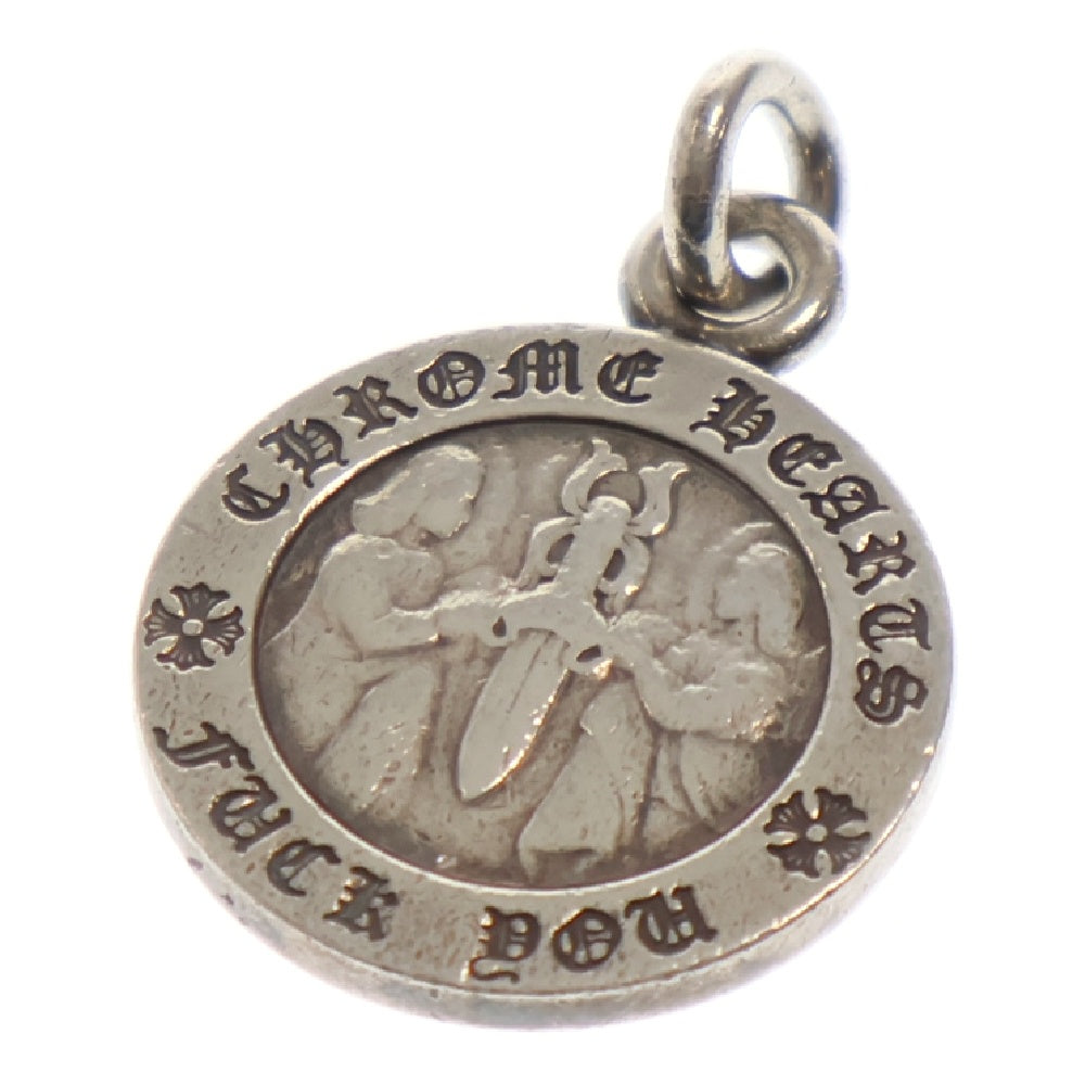 CHROME HEARTS(クロムハーツ) CHRM ANGL MDL エンジェルメダルチャーム V1 シルバーネックレストップ