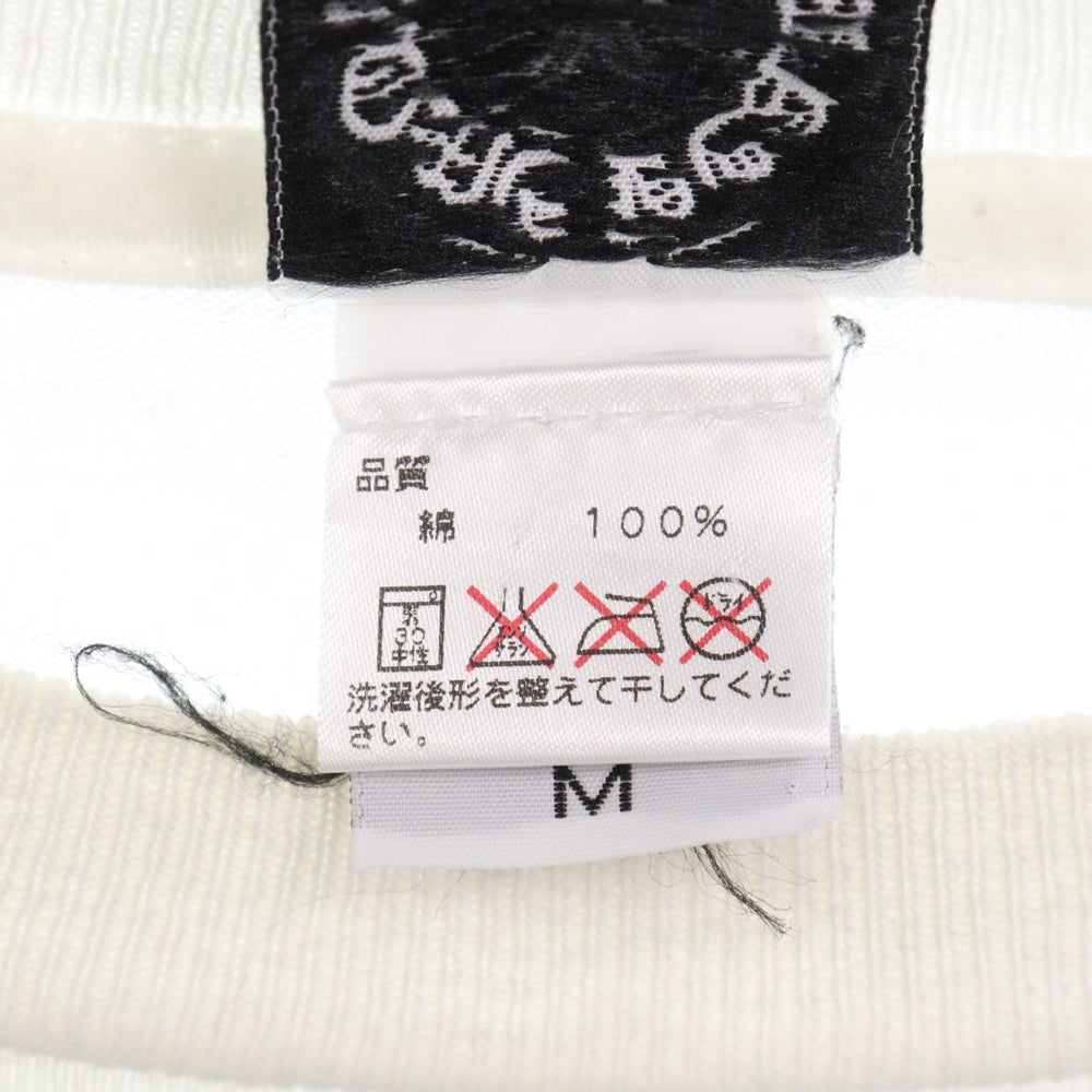 CHROME HEARTS(クロムハーツ) OLD Logo Star Tee オールドバッククロールロゴプリント胸ポケットホースシュースリーブCHプラス長袖Tシャツ ホワイト