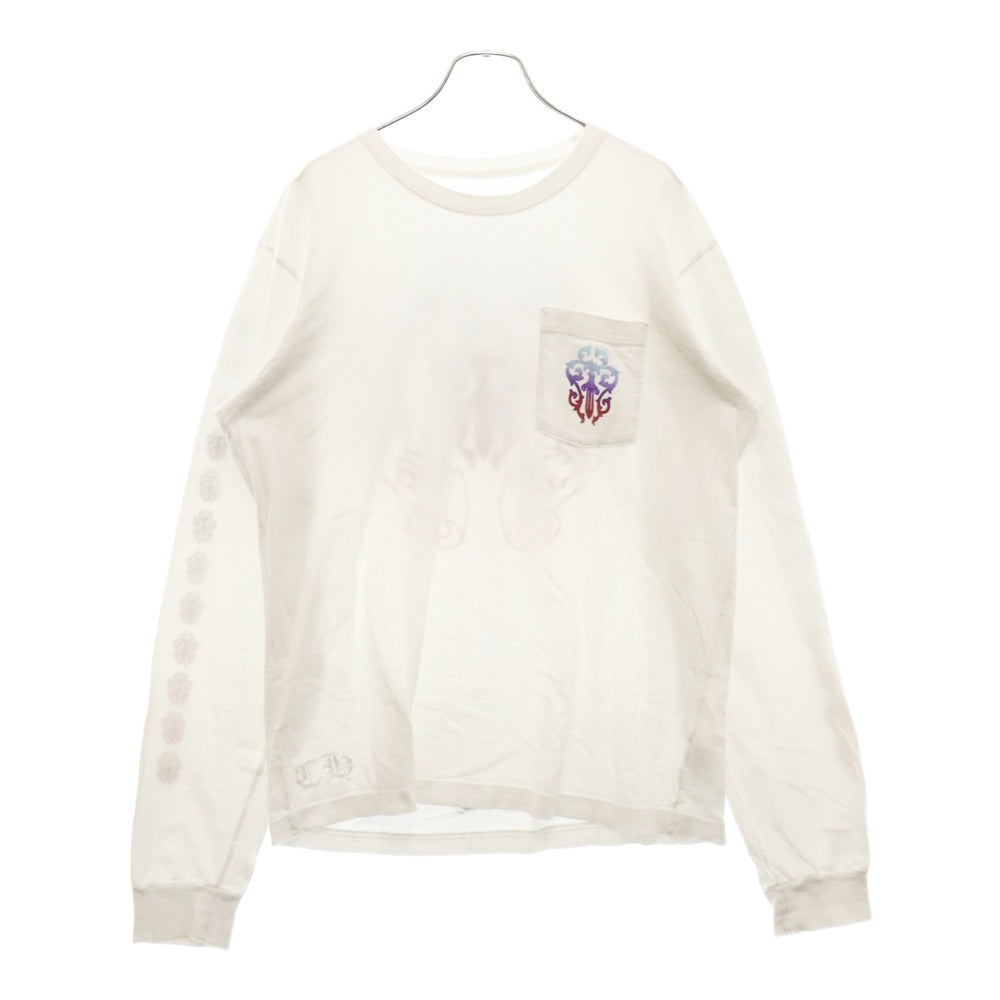 CHROME HEARTS(クロムハーツ) CHGradation Dagger S/S Tee グラデーションダガープリント 長袖Tシャツ ホワイト