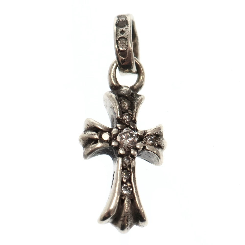 CHROME HEARTS(クロムハーツ) CRS BBYFAT P DMND ベイビーファット PAVEダイヤ チャーム シルバーネックレストップ シルバー