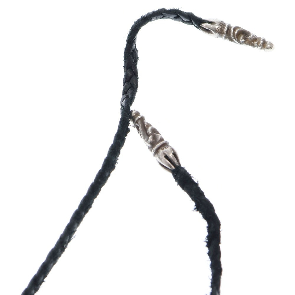 CHROME HEARTS(クロムハーツ) FILIG/CROSS S LB フィリグリークロス レザーブレイドネックレス シルバー