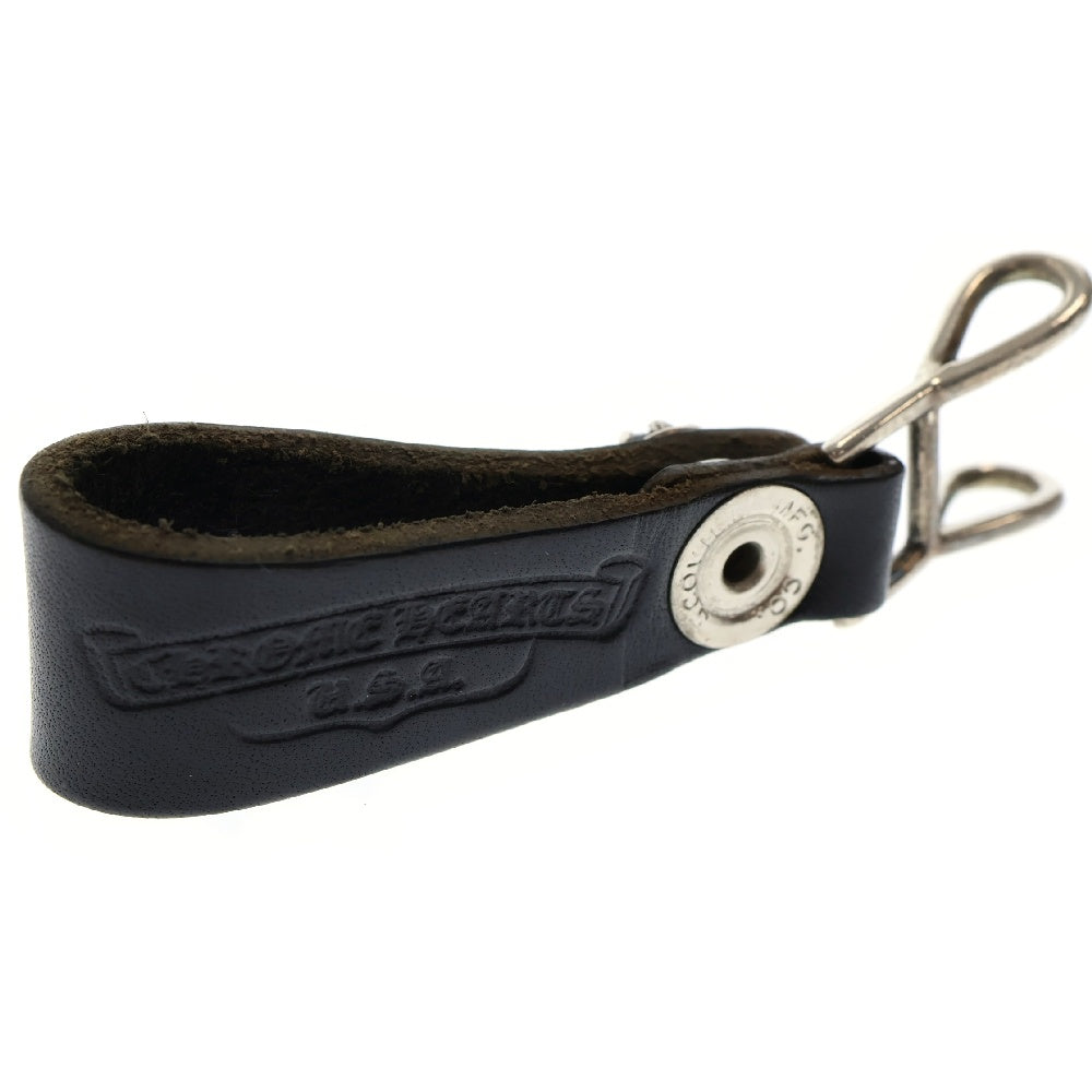 CHROME HEARTS(クロムハーツ) BELT LOOP ベルトループ クロウボタンレザーベルトループ ブラック/シルバー