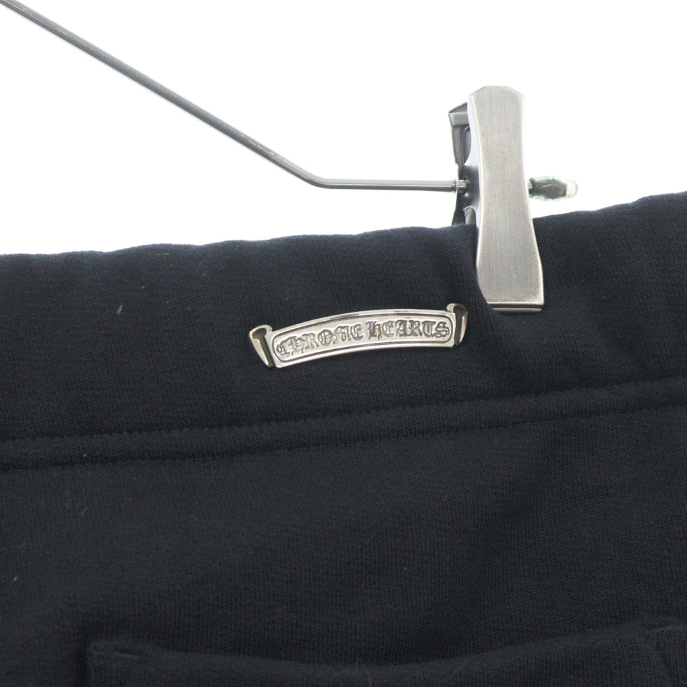 CHROME HEARTS(クロムハーツ) SAILIN Y NOT Cemetery Cross Sweat Pants ワイノットセメタリークロス刺繍 スウェットパンツ ブラック