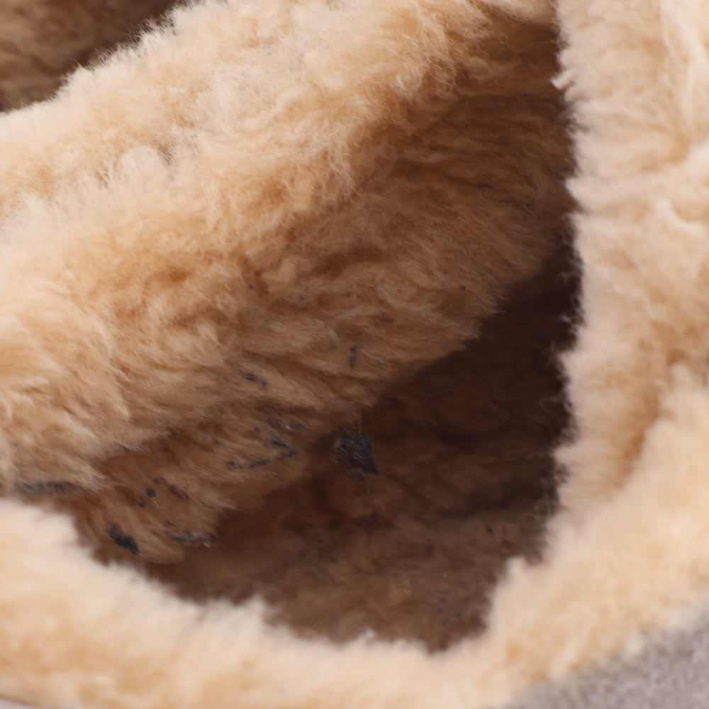 JIMMY CHOO(ジミーチュウ) 裏地ボア スウェード ローカットスニーカー ベージュ