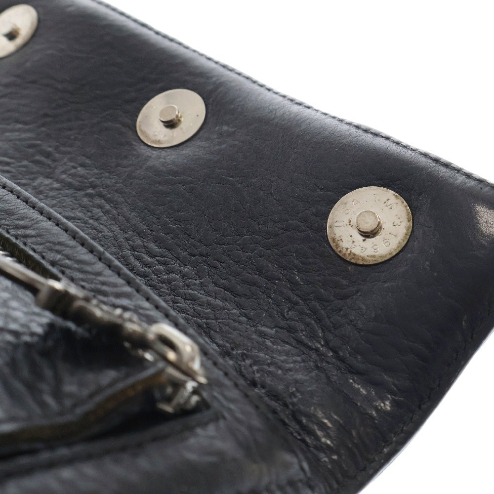 CHROME HEARTS(クロムハーツ) WAVE4 QLT 3SNP ウェーブキルティングレザーウォレット 長財布 ブラック
