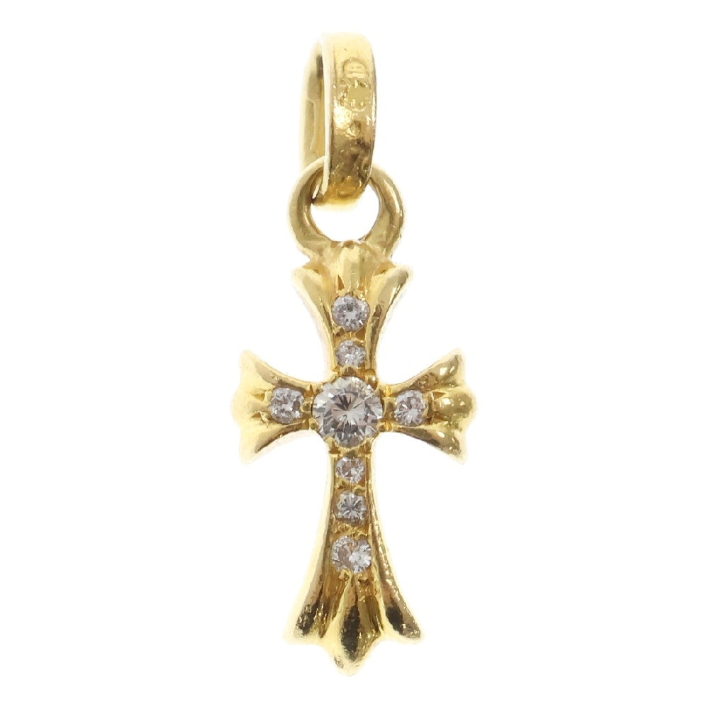 CHROME HEARTS(クロムハーツ) 22K CRS BBYFAT P/DIA ベイビーファットクロス アフター PAVEダイヤ ペンダントトップ ゴールド