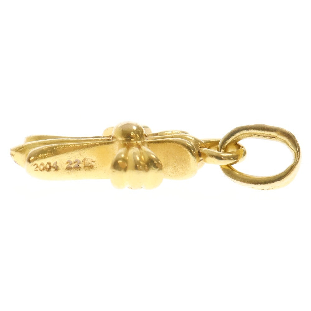 CHROME HEARTS(クロムハーツ) 22K CRS BBYFAT P/DIA ベイビーファットクロス アフター PAVEダイヤ ペンダントトップ ゴールド