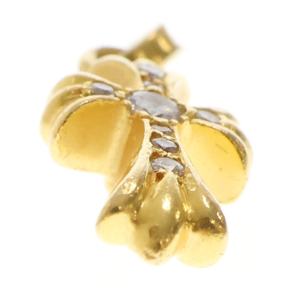 CHROME HEARTS(クロムハーツ) 22K CRS BBYFAT P/DIA ベイビーファットクロス アフター PAVEダイヤ ペンダントトップ ゴールド