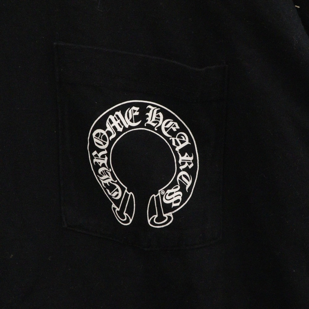 CHROME HEARTS(クロムハーツ) Horseshoe L/S Tee ホースシューロングスリーブ長袖Tシャツ ブラック
