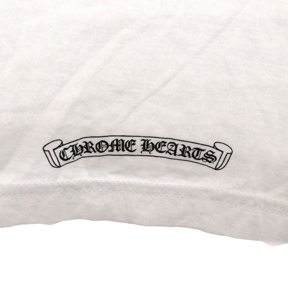 CHROME HEARTS(クロムハーツ) Dagger L/S Tee ダガーロゴ バックヴァインダガー プリント 長袖Tシャツ ホワイト