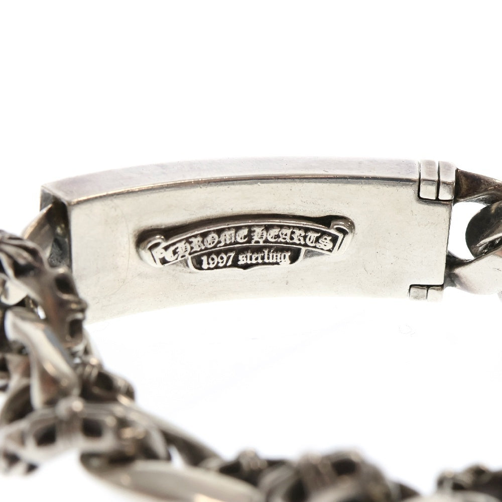 CHROME HEARTS(クロムハーツ) ID FLORAL CRS AFTER P/D フローラルクロスIDファンシーブレスレット アフターPAVEダイヤ シルバー