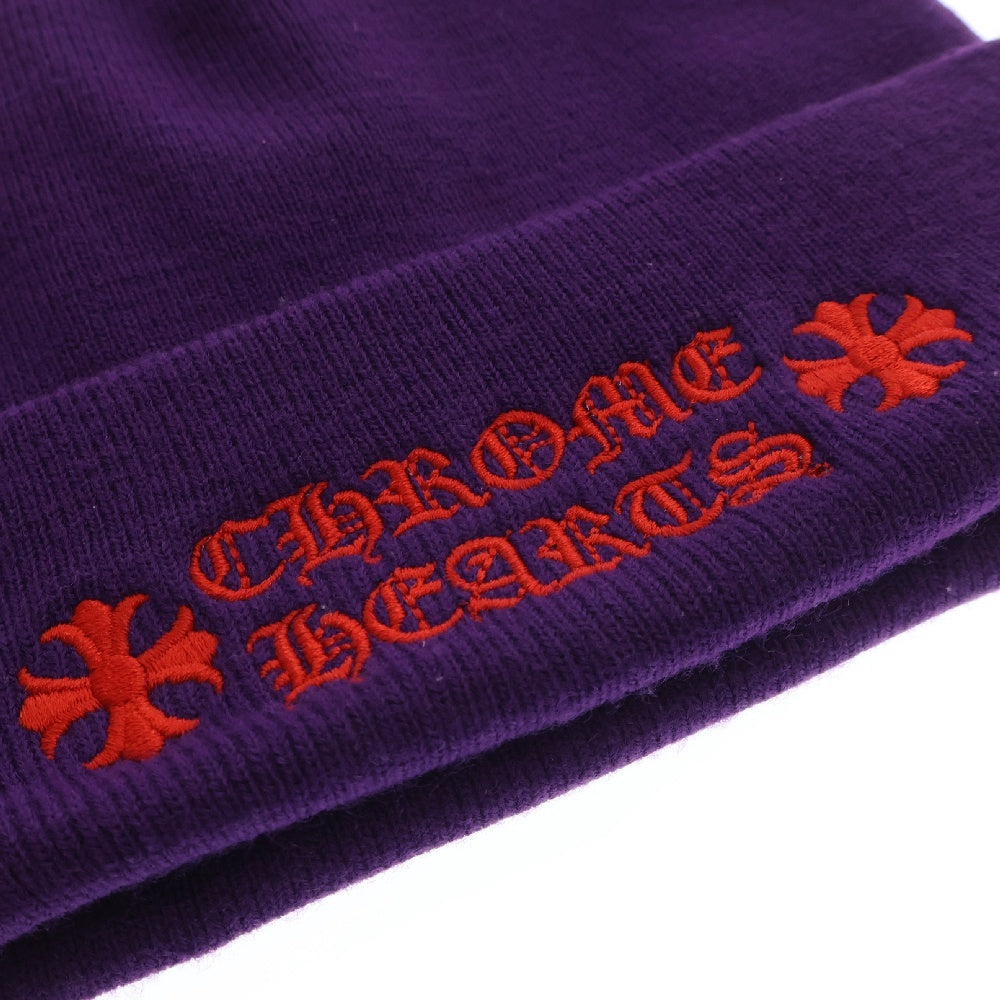 CHROME HEARTS(クロムハーツ) WOOL WATCH CAP ウールワッチキャップ ロゴ刺繍ビーニー ニットキャップ 帽子