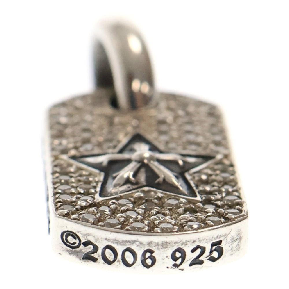 CHROME HEARTS(クロムハーツ) D T TNY STAR AFTER/DIA タイニードッグタグスター アフター パヴェダイヤ チャーム ネックレストップ シルバー