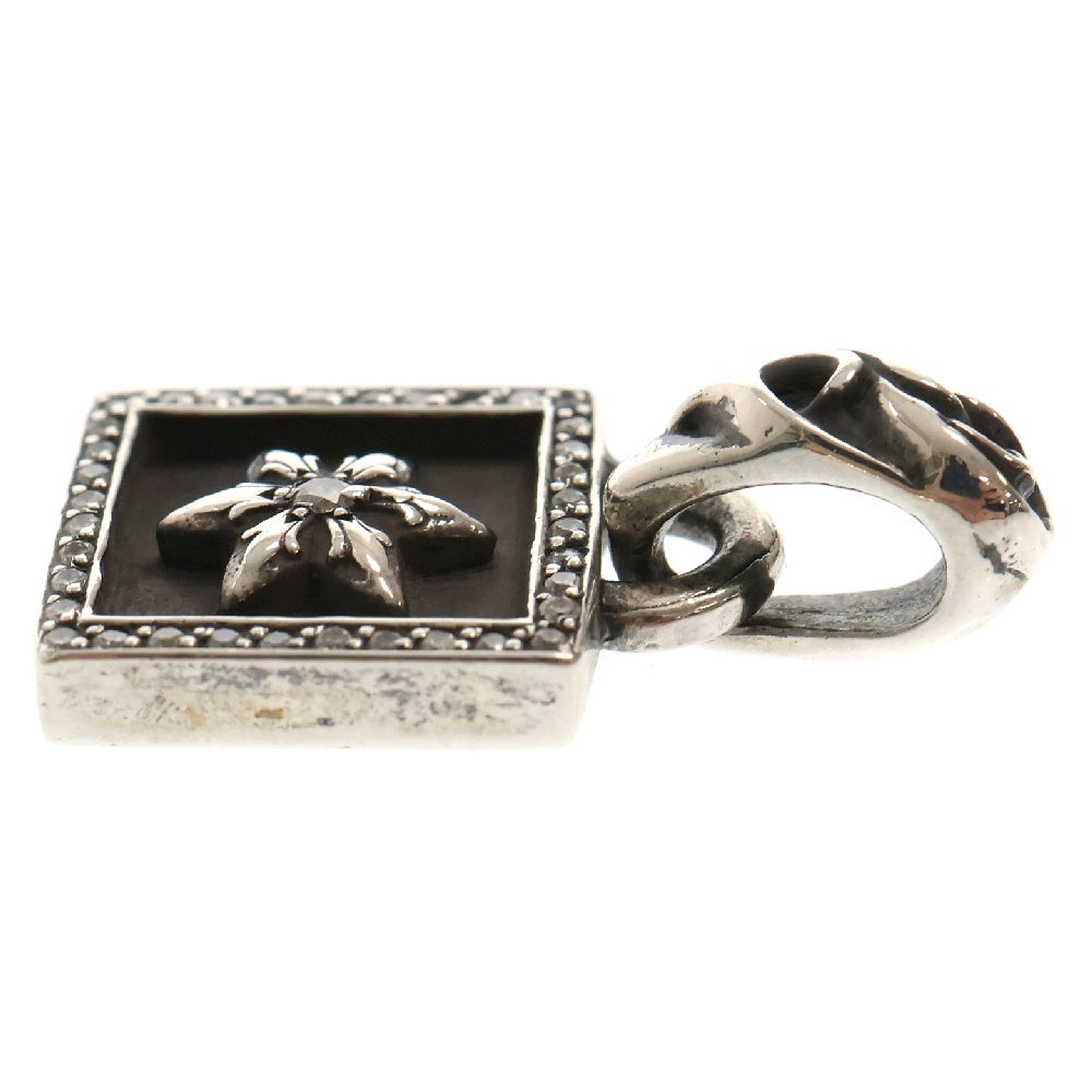 CHROME HEARTS(クロムハーツ) FRAMED CH STAR P D フレームドスター アフターPAVEダイヤ チャーム シルバーネックレストップ