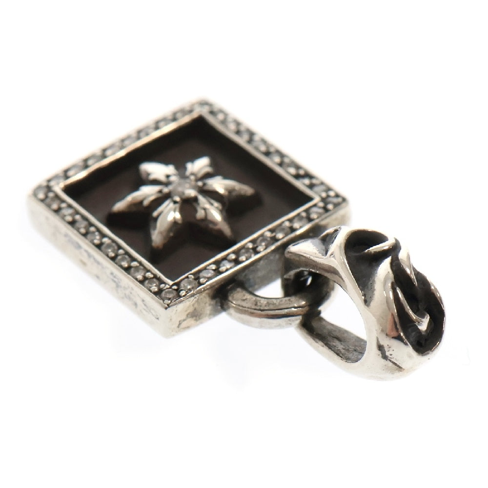CHROME HEARTS(クロムハーツ) FRAMED CH STAR P D フレームドスター アフターPAVEダイヤ チャーム シルバーネックレストップ