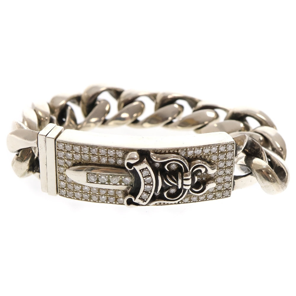 CHROME HEARTS(クロムハーツ) ID DAGGER AFTER P D ダガーID アフターPAVEダイヤ シルバーブレスレット