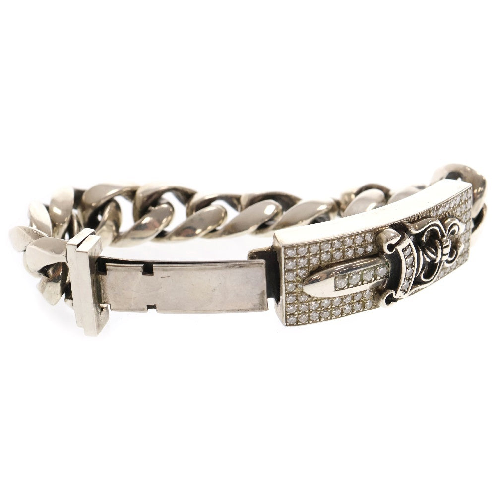 CHROME HEARTS(クロムハーツ) ID DAGGER AFTER P D ダガーID アフターPAVEダイヤ シルバーブレスレット