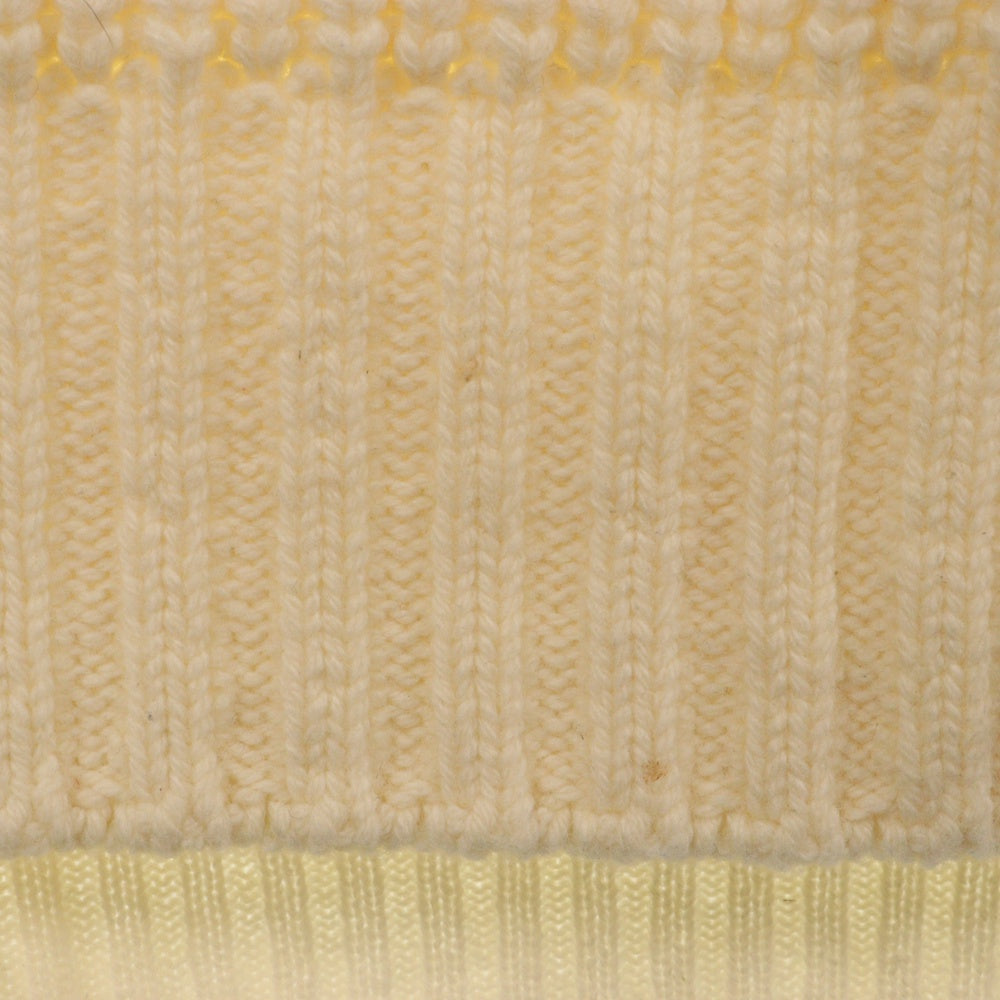 Sacai(サカイ) 21AW Wool Knit Pullover ウールニットプルオーバー サイドスリット バイカラー プルオーバーニットセーター ホワイト 21-02663M