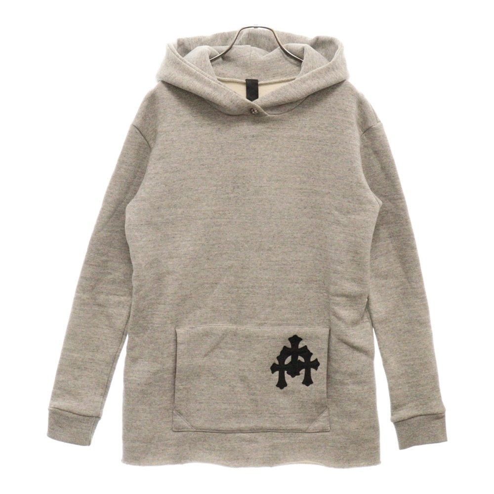 CHROME HEARTS(クロムハーツ) 3クロスパッチ付き カットオフプルオーバーパーカー フーディー グレー