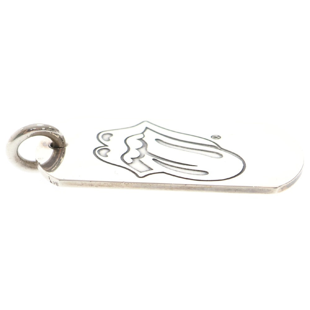 CHROME HEARTS(クロムハーツ) D TAG LRG LTD リップアンドタンドッグタ ラージドッグタグネックレストップ シルバー