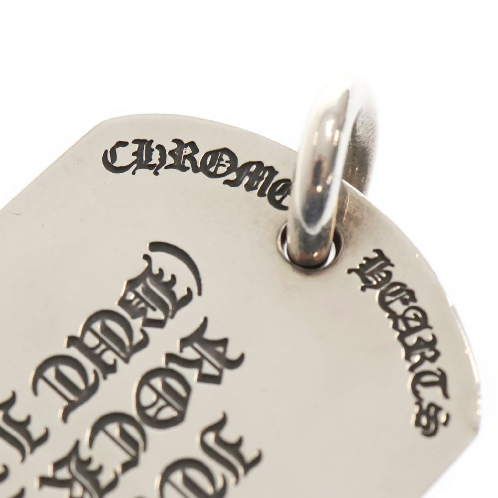 CHROME HEARTS(クロムハーツ) D TAG LRG LTD リップアンドタンドッグタ ラージドッグタグネックレストップ シルバー