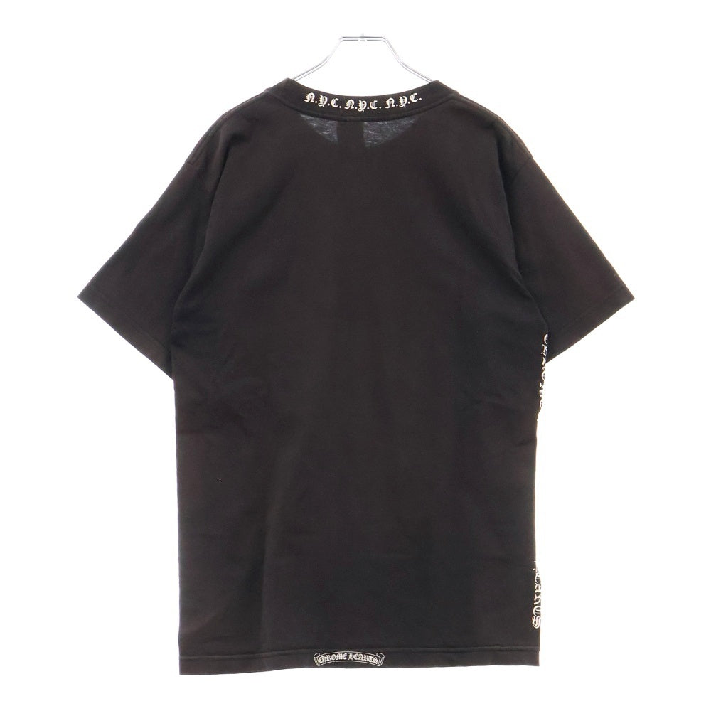 CHROME HEARTS(クロムハーツ) NYC サイドロゴプリント ポケット付半袖Tシャツ ブラック カットソー