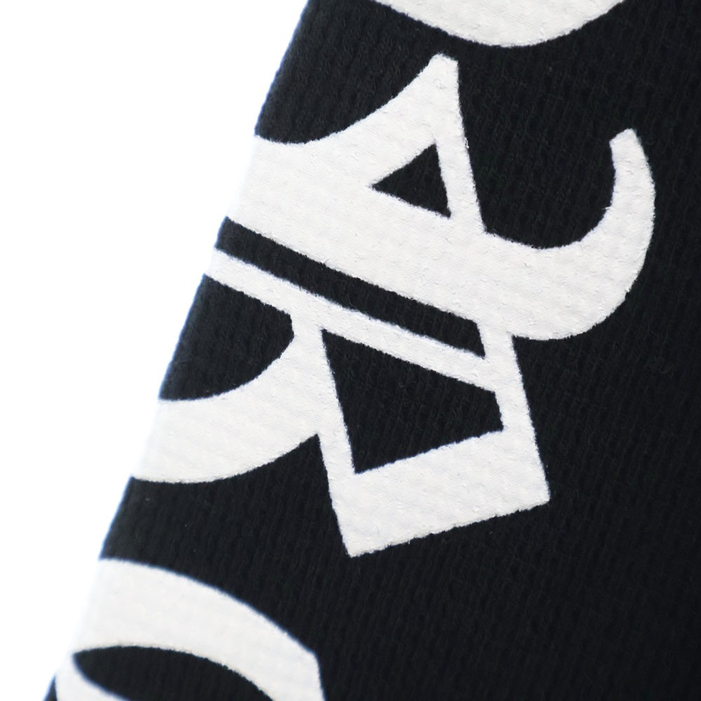 CHROME HEARTS(クロムハーツ) Thermal L S 袖ロゴプリントサーマル長袖カットソー ブラック
