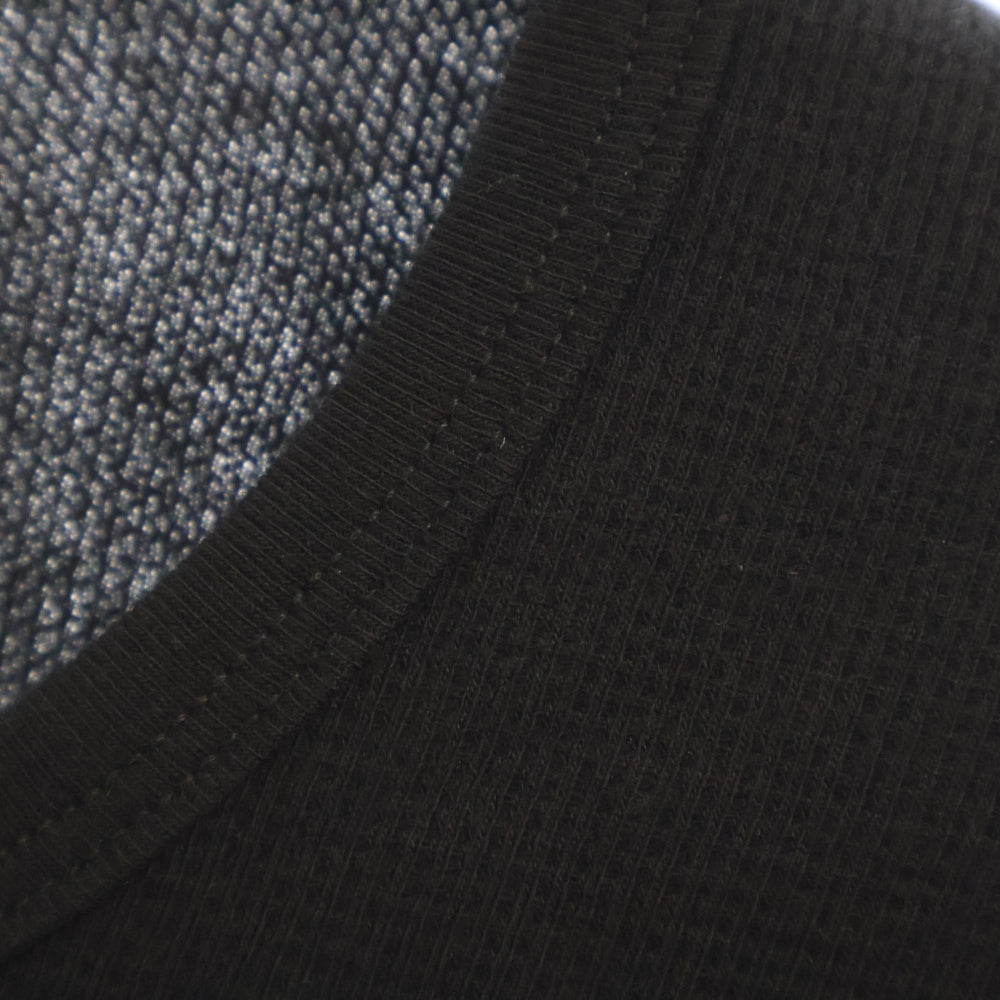 CHROME HEARTS(クロムハーツ) Thermal L S 袖ロゴプリントサーマル長袖カットソー ブラック