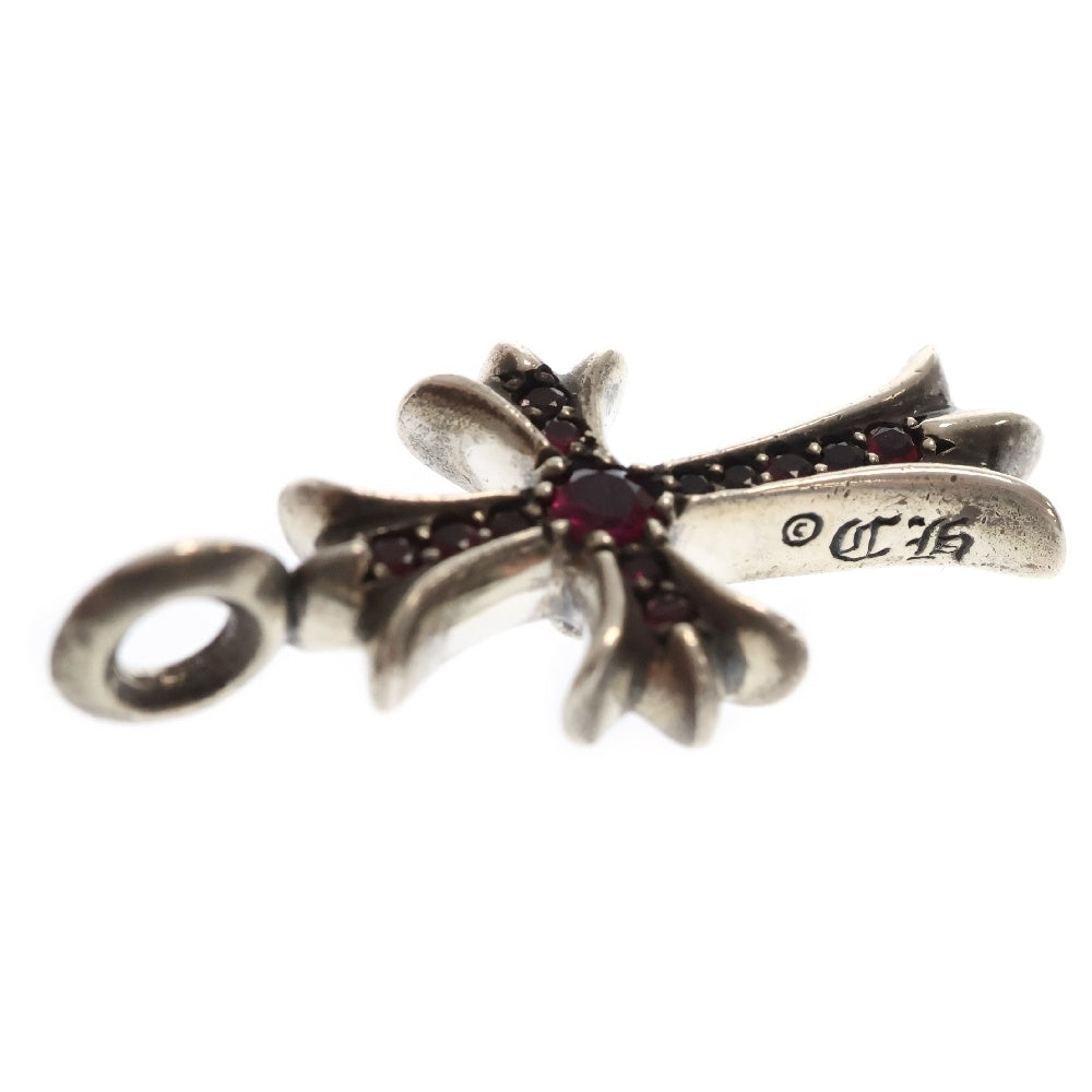CHROME HEARTS(クロムハーツ) TNY CRSF P RUBY タイニーファットクロス PAVEルビー ペンダント ネックレストップ シルバー