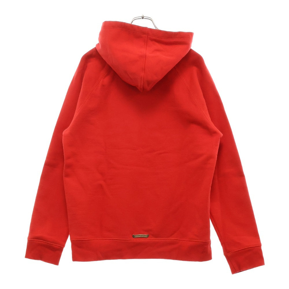 CHROME HEARTS(クロムハーツ) Y NOT Cemetery Cross Pullover Hoodie King Taco ワイノットセメタリークロスプルオーバーフーディ パーカー ロゴ刺繍 レッド キングタコ