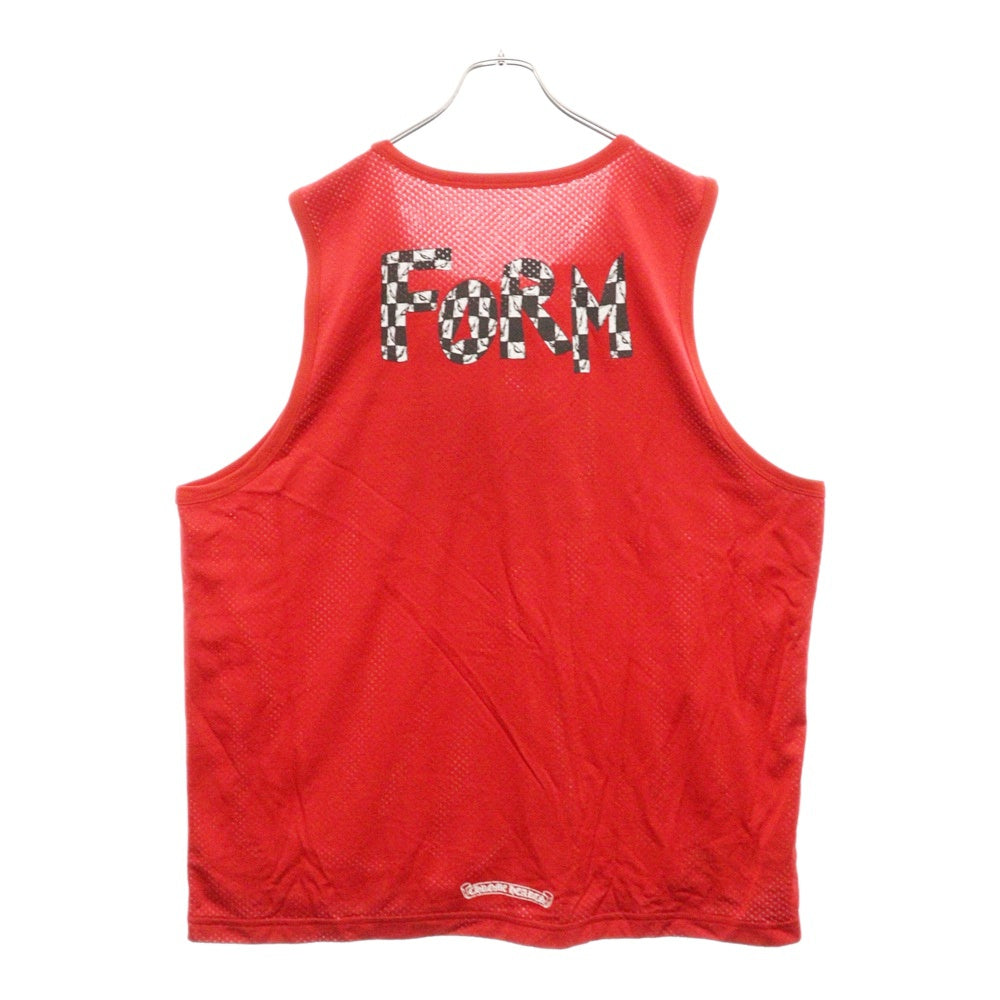 CHROME HEARTS(クロムハーツ) ×MATTY BOY MESH WARM UP JERSEY マッティボーイ リバーシブル CHロゴプリント メッシュタンクトップ ノースリーブ レッド