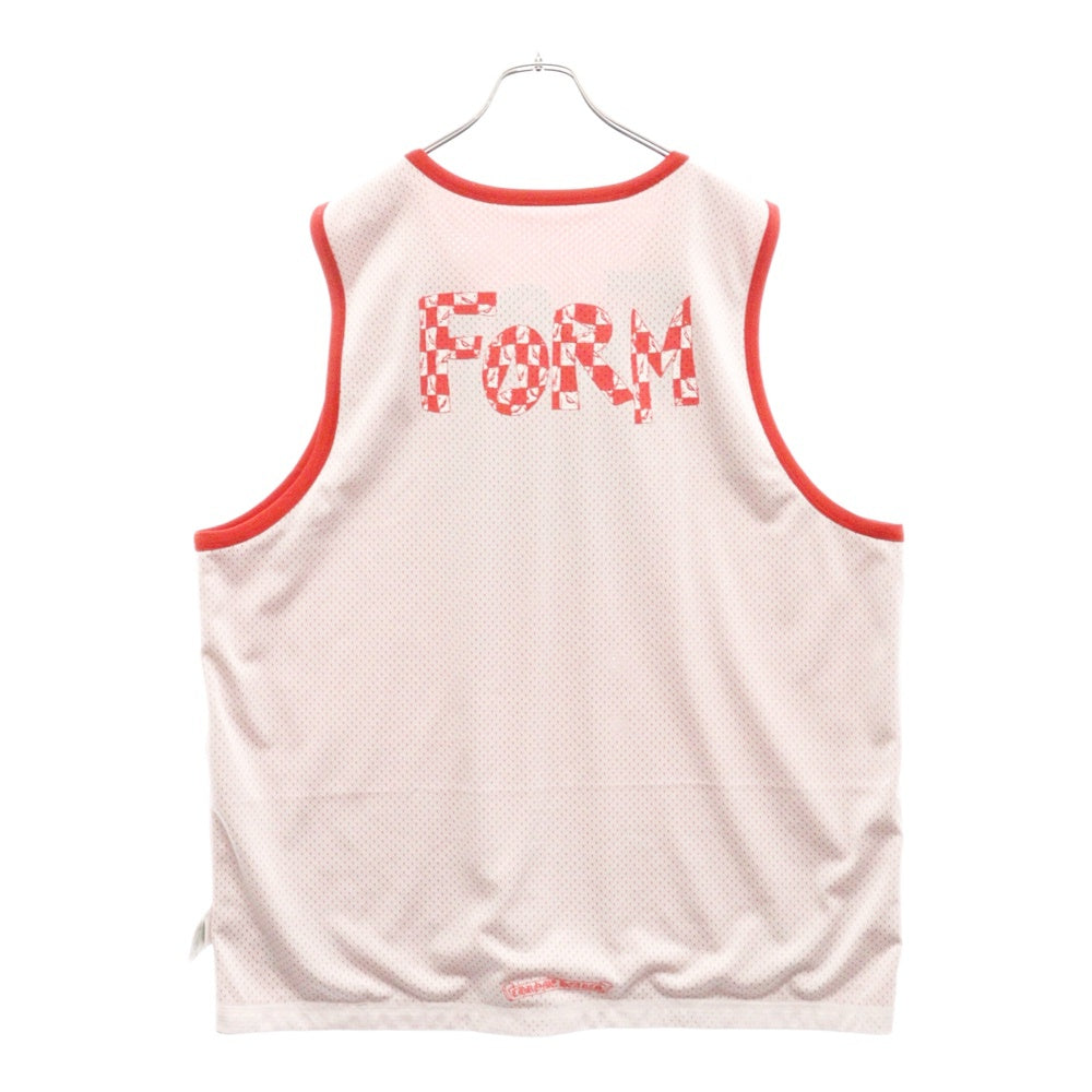 CHROME HEARTS(クロムハーツ) ×MATTY BOY MESH WARM UP JERSEY マッティボーイ リバーシブル CHロゴプリント メッシュタンクトップ ノースリーブ レッド