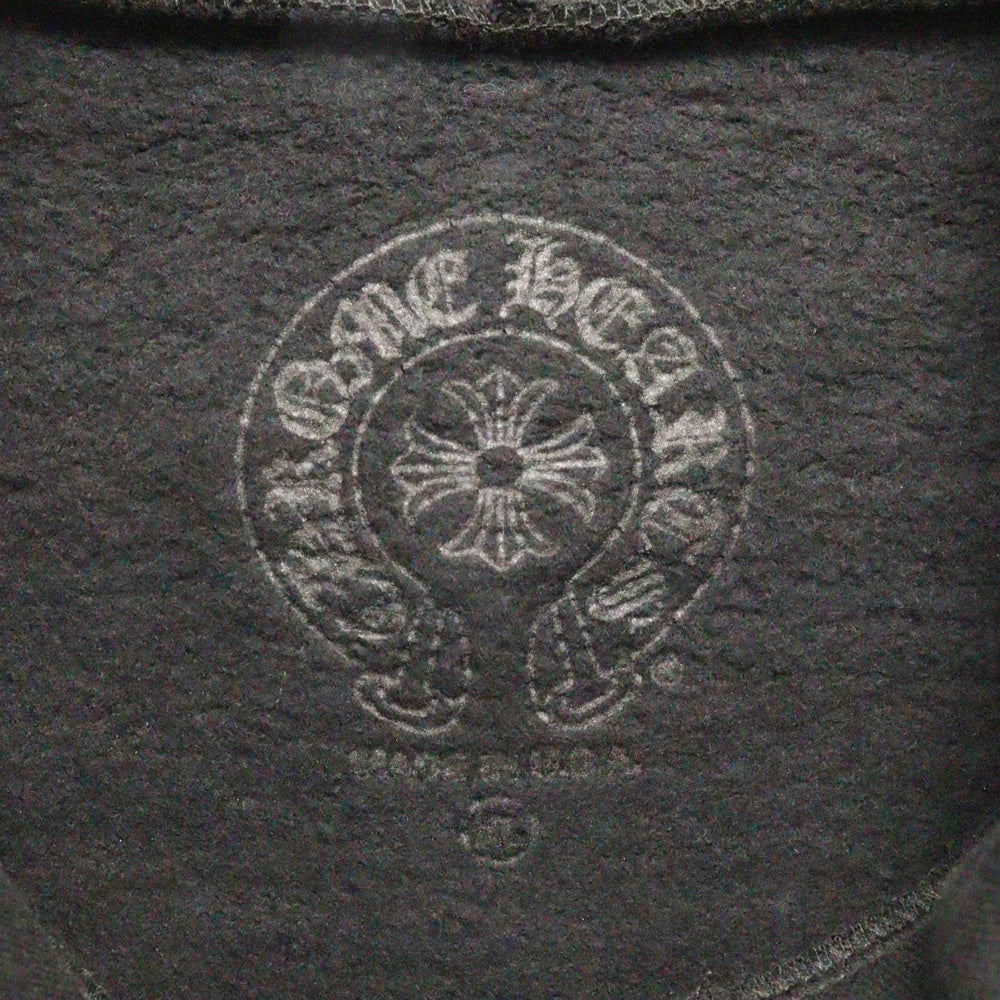 CHROME HEARTS(クロムハーツ) SWTSHRT PLVR 袖ロゴプリントプルオーバーフーディ パーカー ブラック