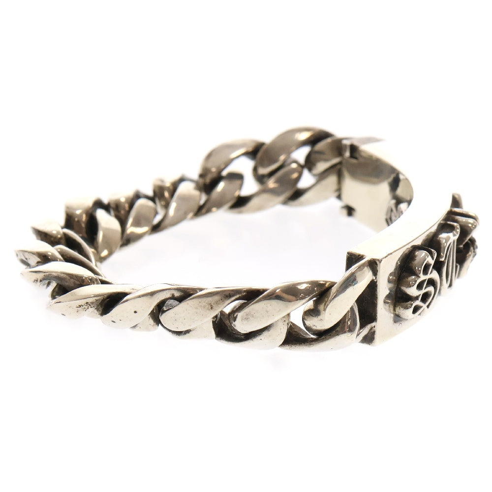 CHROME HEARTS(クロムハーツ) ×ROLLING STONES ローリングストーンズ リップアンドタンIDクラシック ダイヤ シルバーブレスレット