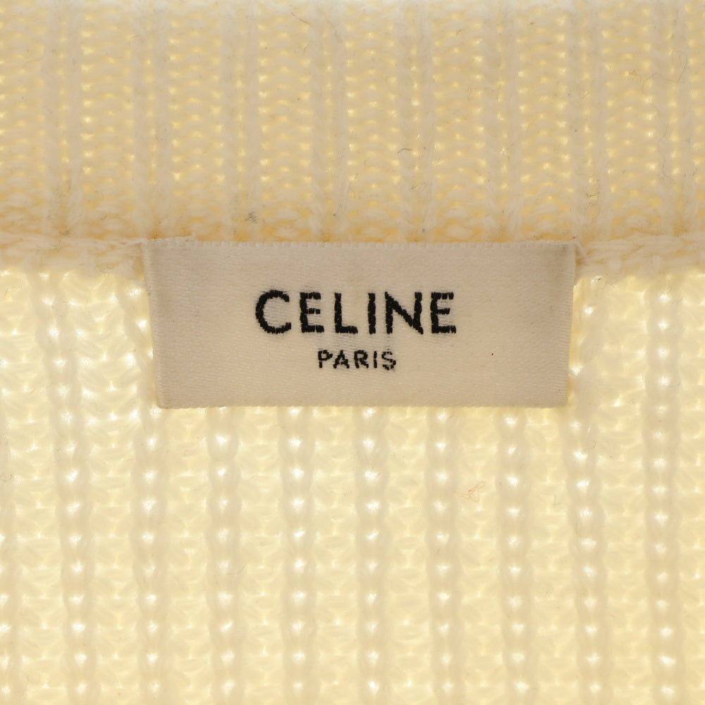 CELINE(セリーヌ) 22SS スパンコール リブ編み ロングスリーブ 長袖 ロゴニット セーター2A09X66Q