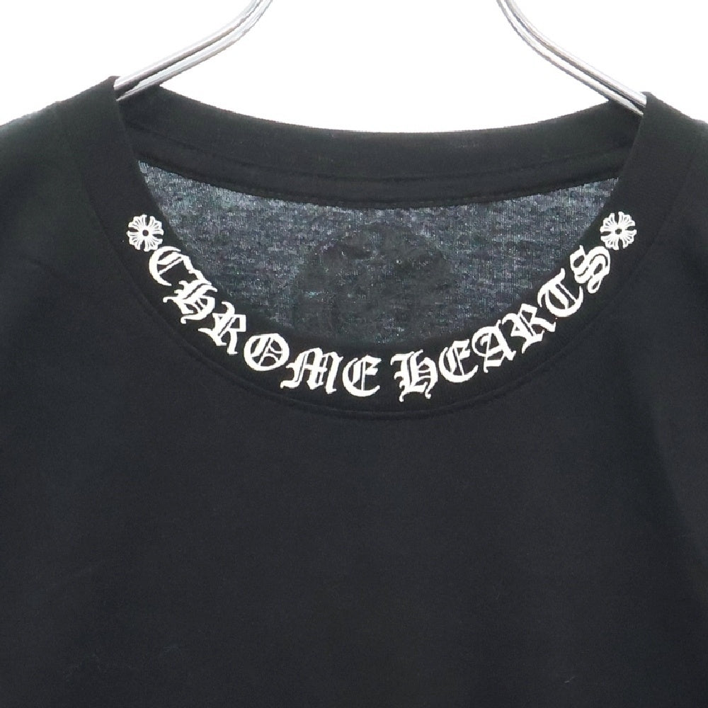 CHROME HEARTS(クロムハーツ) Neck Logo L/S Tee ネックロゴ プリント長袖Tシャツ カットソー ブラック
