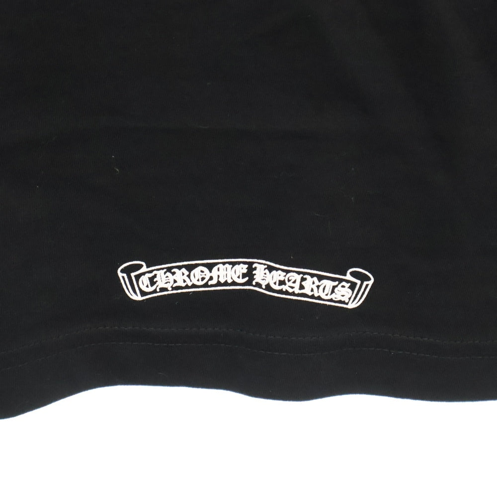 CHROME HEARTS(クロムハーツ) Neck Logo L/S Tee ネックロゴ プリント長袖Tシャツ カットソー ブラック