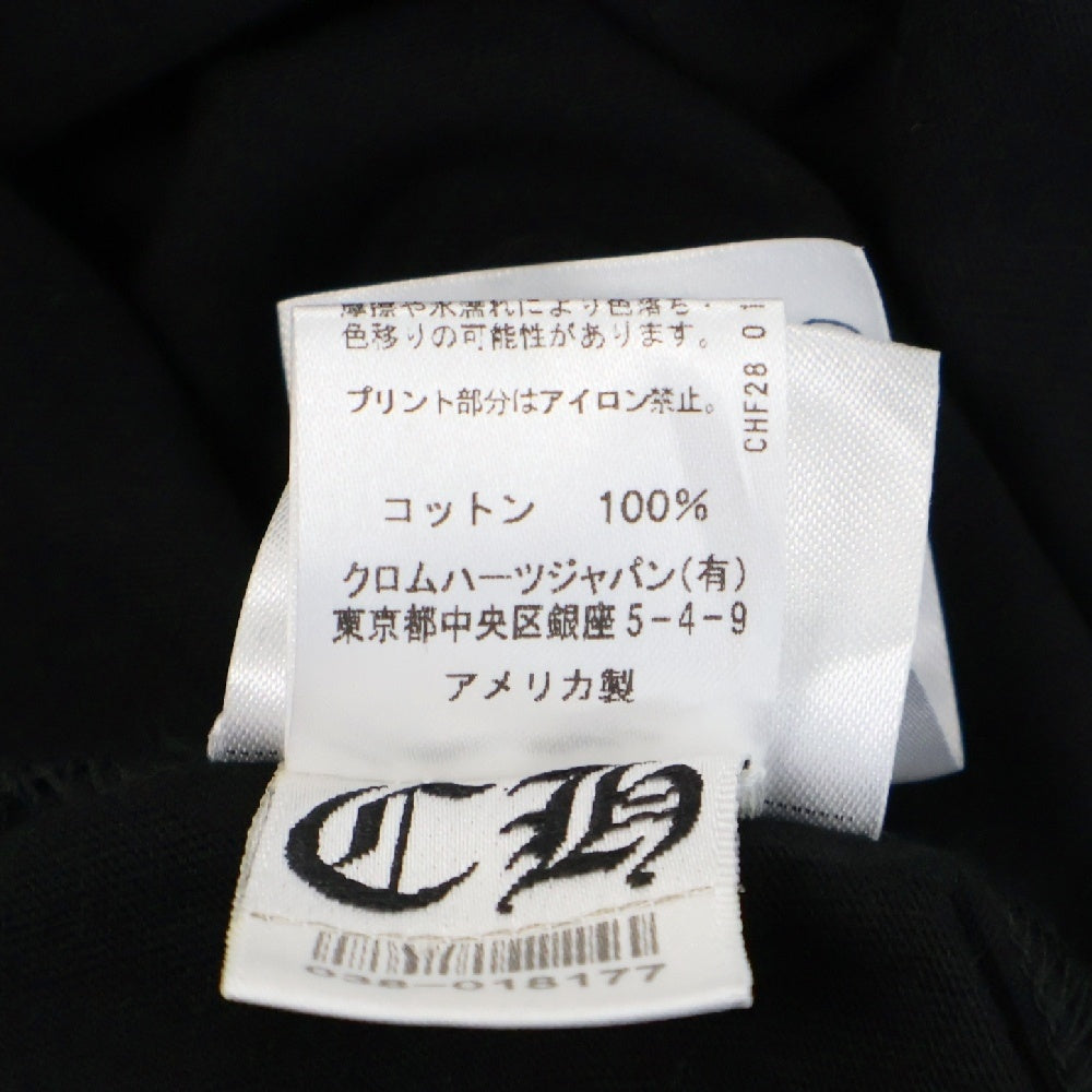 CHROME HEARTS(クロムハーツ) Neck Logo L/S Tee ネックロゴ プリント長袖Tシャツ カットソー ブラック