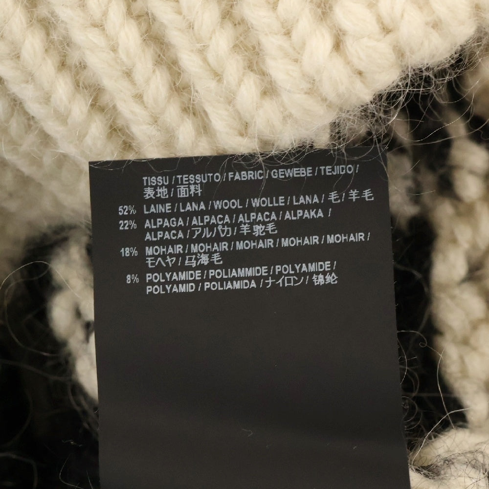 SAINT LAURENT PARIS(サンローランパリ) 厚手マルチブロック 編みセーター 長袖クルーネックニット アイボリー 528384 YA2UG