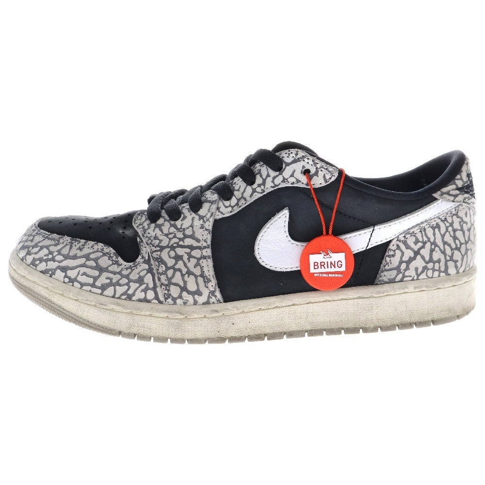 NIKE(ナイキ) AIR JORDAN 1 RETRO LOW OG BLACK CEMENT エア ジョーダン1 レトロ ブラック セメント ローカットスニーカー グレー US9.5/27.5cm CZ0790-001