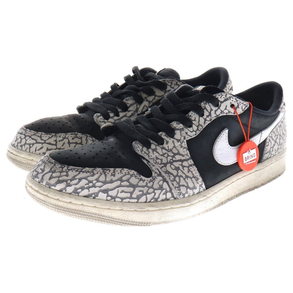 NIKE(ナイキ) AIR JORDAN 1 RETRO LOW OG BLACK CEMENT エア ジョーダン1 レトロ ブラック セメント ローカットスニーカー グレー US9.5/27.5cm CZ0790-001